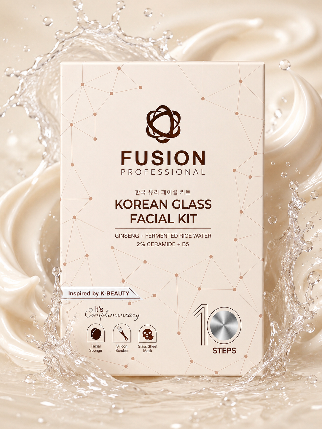 Fusion Professional Korean Glass Facial Kit (10 Steps)